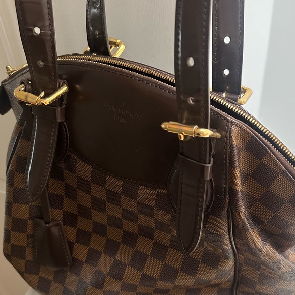 Louis Vuitton Damier Ebene Verona mid size Bag with gold accents - Picture 6 of 10